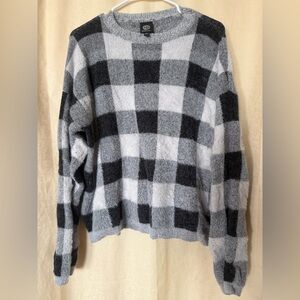 Bobeau Sweater, Women’s size Medium Black and White checkered Dressy Sweater